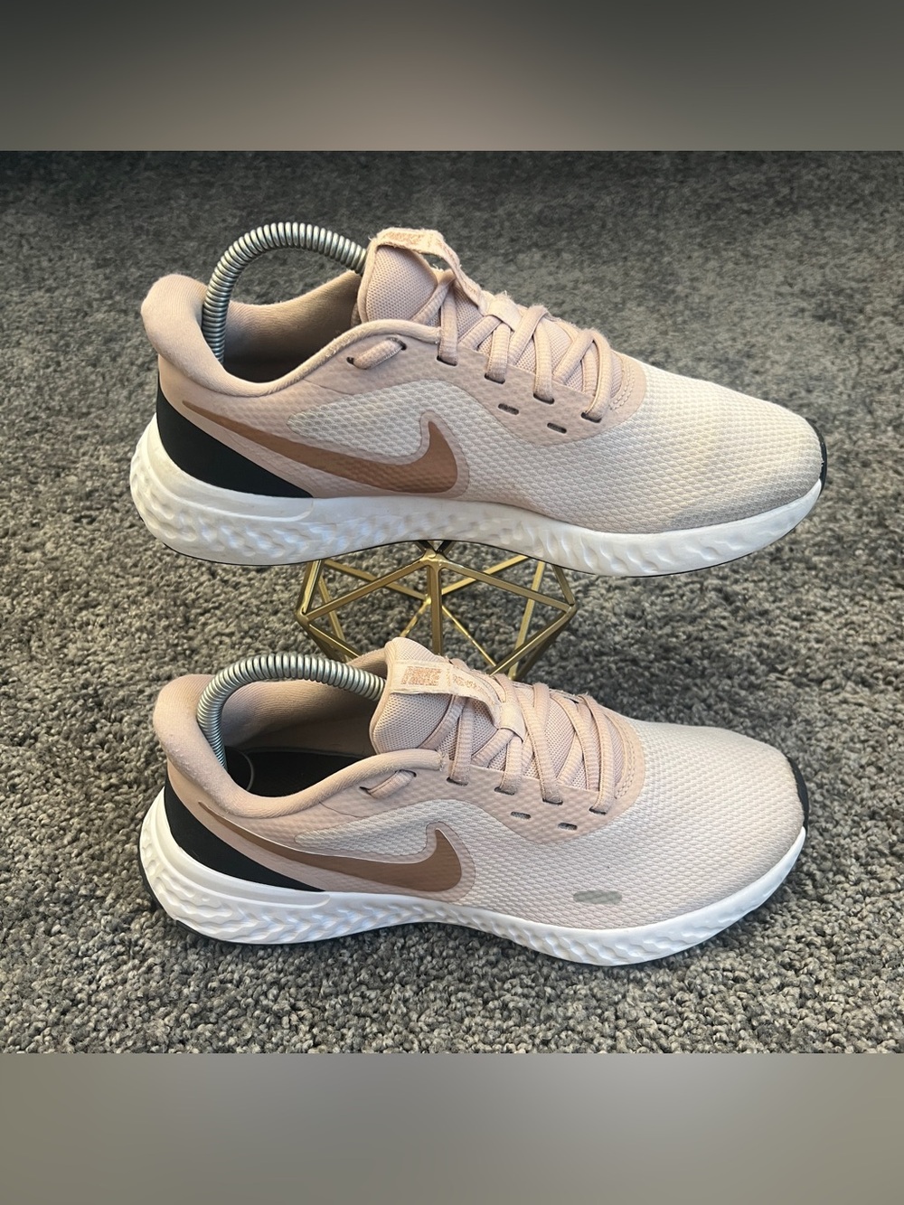 Nike Women's Running Shoes Pink Tan Swoosh